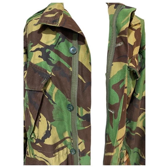 VINTAGE SMOCK COMBAT DPM NATO COLD WEATHER BUTTON FRONT W/ZIPPER DRAWSTRING - Picture 8 of 12